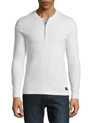 Selected Homme Buttoned Cotton Henley