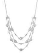 Givenchy Crystal Three-row Layered Frontal Necklace