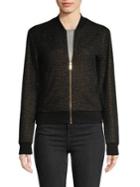 Michael Michael Kors Glittery Front-zip Jacket