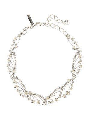 Oscar De La Renta Swarovski Crystal Fan Collar Necklace
