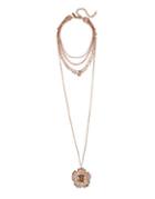 Badgley Mischka 5-6mm White Pearl And Crystal Flower Pendant Necklace