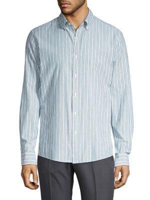 Michael Kors Benton Striped Slim-fit Dress Shirt