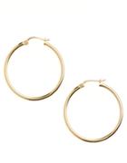 Lord & Taylor 18 Kt Gold Plated Hoop Earrings