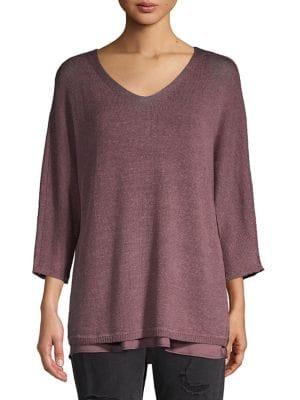 Nic+zoe Three-quarter Sleeve Knit Pullover