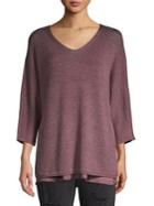 Nic+zoe Three-quarter Sleeve Knit Pullover