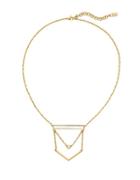 Cole Haan 1/25 Park Avenue Fashion Mother-of-pearl Goldtone Chevron Necklace