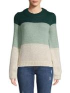 Vero Moda Colorblock Knit Mock-neck Sweater