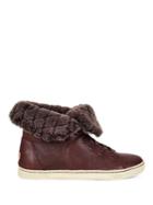 Ugg Croft Luxe Quilt Shearling & Leather Sneakers