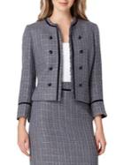 Tahari Arthur S. Levine Metallic Fringe Tweed Jacket