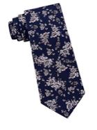Black Brown Ground Floral Cotton Tie