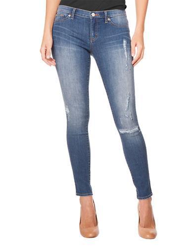 Dittos Calypso Medium Wash Jeans With Destruction