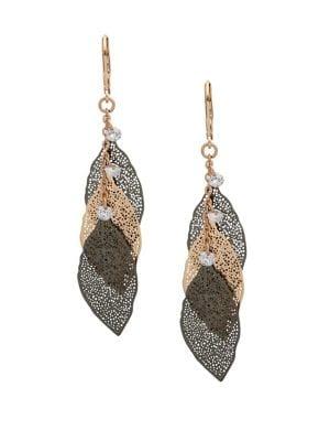 Lonna & Lilly Linear Leaf Earrings
