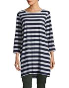 Two By Vince Camuto Printed Long-sleeve Cotton Dress
