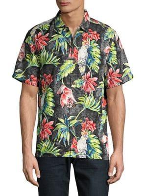 Tommy Bahama Regular-fit Tahitian Tweets Camp Silk Button-down Shirt