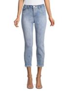 Jones New York Kurt Cropped Frayed Jeans