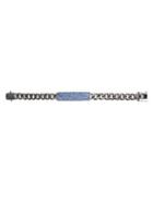 Nina Aliona Sapphire Swarovski Crystal Curb Chain Bracelet