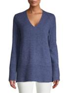 Lord & Taylor V-neck Long Cashmere Sweater