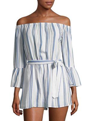 Design Lab Lord & Taylor Bell-sleeve Off-the-shoulder Romper