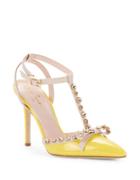 Kate Spade New York Lydia Studded Leather & Patent T-strap Pumps