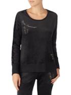 Betsey Johnson Dream On Stretch Velour Top