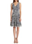 Tommy Hilfiger Large Daisy Knit Sheer Fit-and-flare Dress