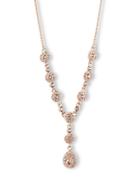 Givenchy Rose Goldtone And Swarovski Crystal Y Necklace