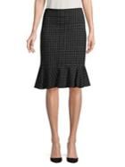 Calvin Klein Grid-print Ponte Skirt
