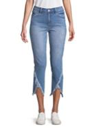 C & C California Asymmetric Frayed Jeans