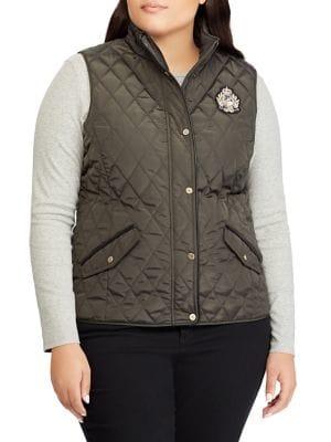 Lauren Ralph Lauren Plus Vented Quilted Vest