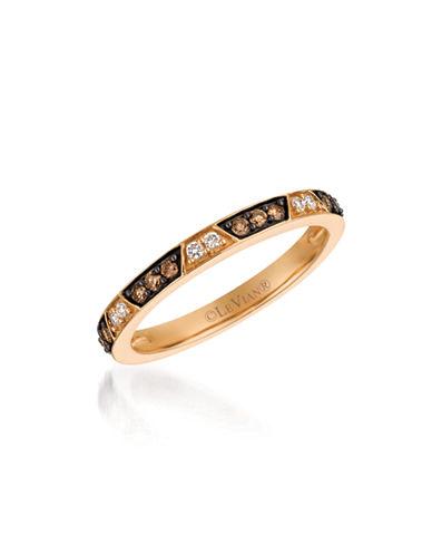 Levian 0.18tcw Diamonds And 14k Rose Gold Chocolatier Ring
