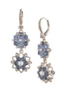 Marchesa Goldtone, Faux Pearl And Crystal Double Drop Earrings