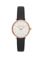 Michael Kors Pyper Stainless Steel And Leather-strap Watch