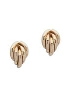 Anne Klein 2-pair Goldtone Button Earrings
