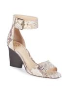 Vince Camuto Driton Embossed Leather Ankle-strap Sandals