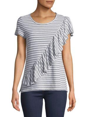 Ivanka Trump Ruffled Striped Top