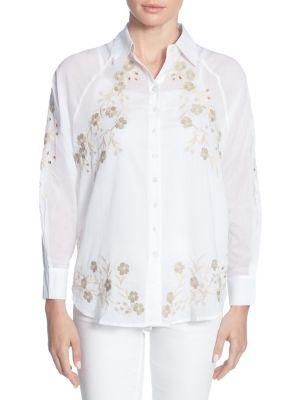 Catherine Catherine Malandrino Renzo Floral-embroidered Blouse