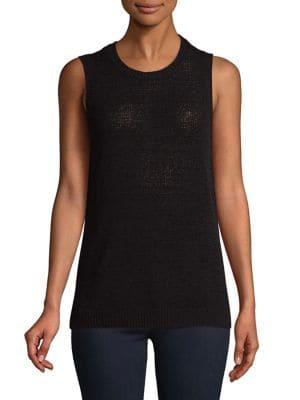Lord & Taylor Plus Sleeveless Knitted Top
