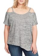 William Rast Plus Christopher Off-shoulder Asymmetrical Top