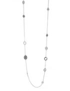 Kenneth Cole New York Silvertone Circle Long Illusion Necklace