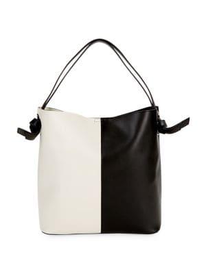 Lexi And Abbie Two-tone Faux Leather Hobo Bag