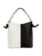 Lexi And Abbie Two-tone Faux Leather Hobo Bag
