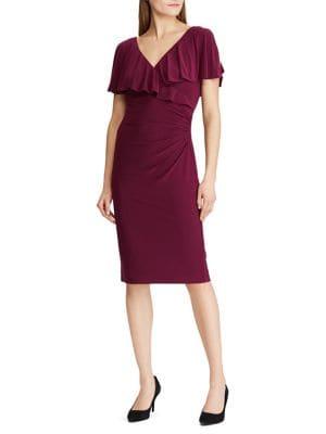 Lauren Ralph Lauren Rhinestone-pin Jersey Dress