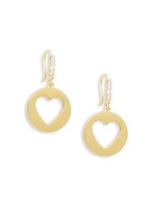 Kate Spade New York Goldplated Heart Drop Earrings
