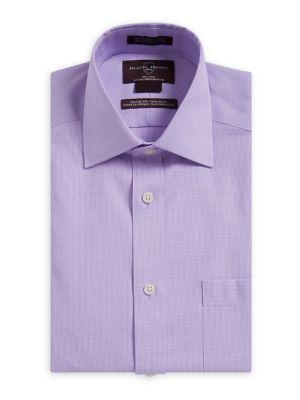 Black Brown Classic-fit Cotton Dress Shirt