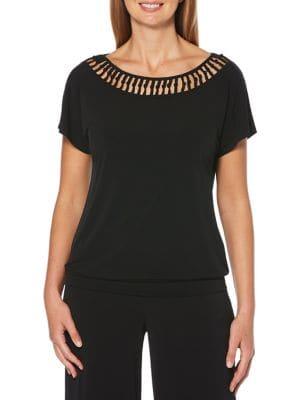 Rafaella Petite Bardot Boatneck Top