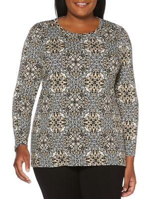 Rafaella Plus Ornate Snowflake Top