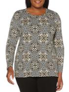 Rafaella Plus Ornate Snowflake Top