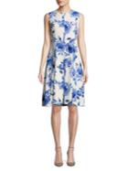 Nipon Boutique Floral Fit-and-flare Dress
