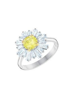 Sunshine Canary Yellow Swarovski Crystal Statement Ring