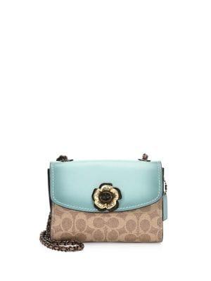 Coach Floral Applique Shoulder Bag